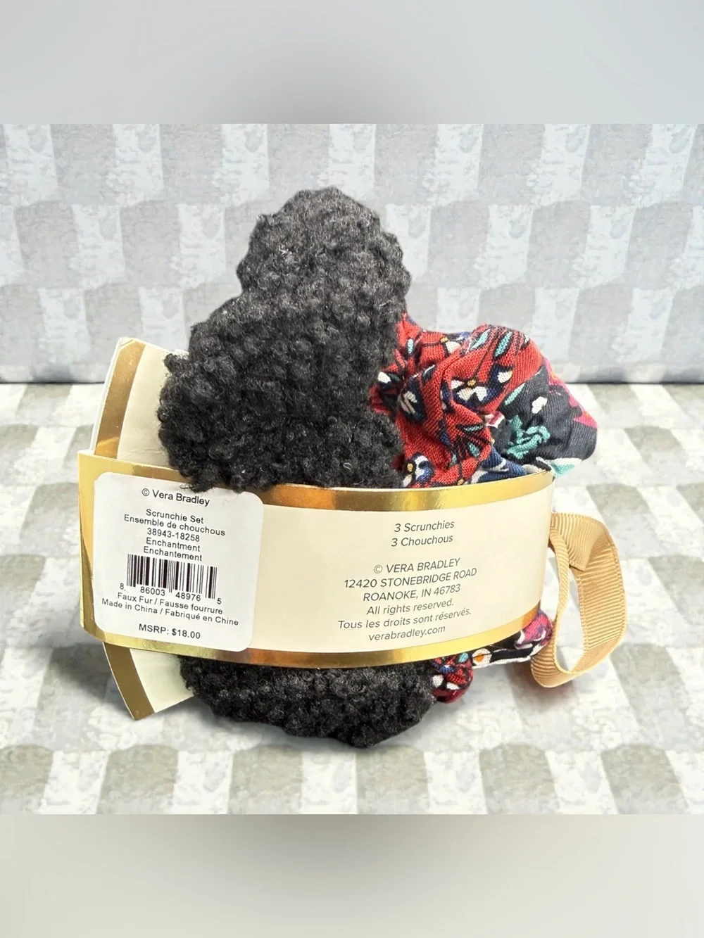 🖤VERA BRADLEY🖤Enchantment Scrunchie Set of 3/NWT